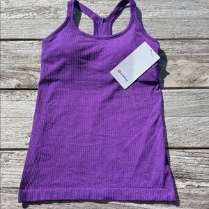 Lululemon Ebb to Street Tank Top Light B/C Cup College Purple size 6 NWT